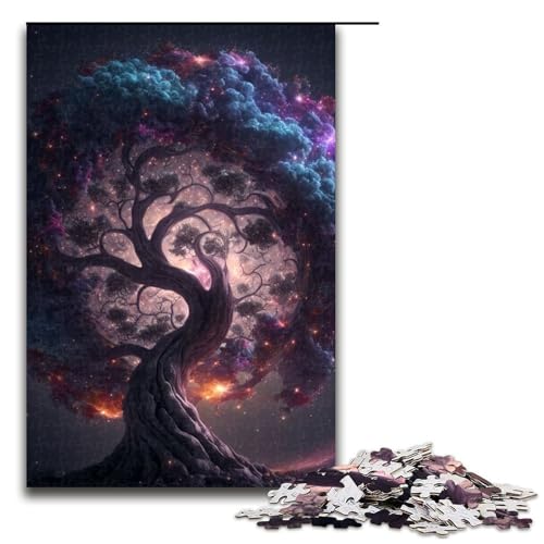 Puzzleteile magischer Baum Puzzles für Erwachsene anspruchsvolles DIY-Dekorationsspiel interaktives Familienspielzeug 1000 Teile (75 x 50 cm) von DEEPPAPEU