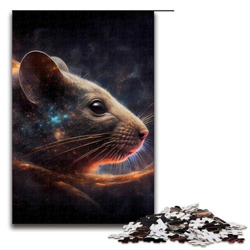 Puzzleteile mit Tier-Streifenhörnchen für Erwachsene Puzzles Geburtstagsgeschenkidee anspruchsvolles Denkspiel 1000 Teile (75 x 50 cm) von DEEPPAPEU