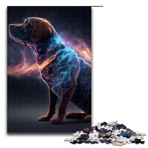 Puzzleteile mit Tiermotiv „Labrador“ für Erwachsene Puzzles Geburtstagsgeschenkidee anspruchsvolles Denkspiel 1000 Teile (75 x 50 cm) von DEEPPAPEU