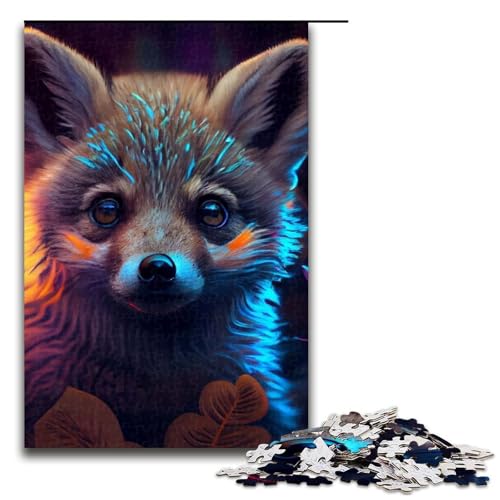 Puzzleteile mit Tiermotiven und Wolf Muttertag Geburtstage Weihnachten 1000 Teile (75 x 50 cm) von DEEPPAPEU