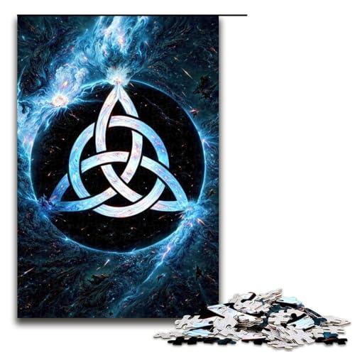 Puzzleteile mit blauem keltischem Logo Geschenk-Puzzle perfekt für Teenager und Sammler ideale Heimdekoration und Reisegeschenk 1000 Teile (75 x 50 cm) von DEEPPAPEU