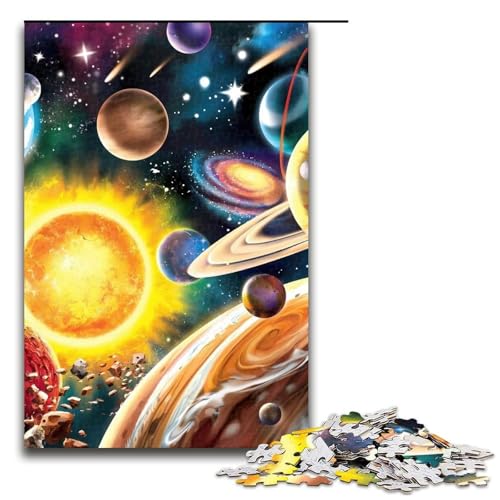 Puzzleteile zum Thema Sonnensystem Muttertag Geburtstag Weihnachten 1000 Teile (75 x 50 cm) von DEEPPAPEU