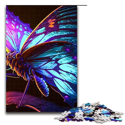 Schmetterlings-Puzzleteile Muttertag Geburtstag Weihnachten 1000 Teile (75 x 50 cm) von DEEPPAPEU