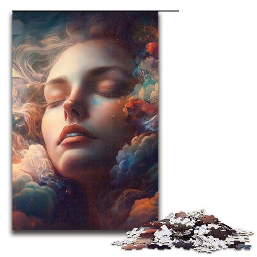 Sleepy Beautys Puzzles für Erwachsene Holzpuzzles anspruchsvolles Denkspiel für Teenager unterhaltsames interaktives Spiel für die ganze Familie 1000 Teile (75 x 50 cm) von DEEPPAPEU