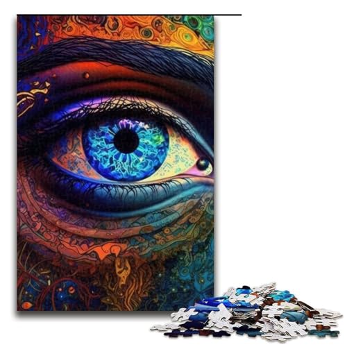 Third Eye Journey Puzzleteile für Erwachsene Holzpuzzles Heimaktivität für Feiertage Geburtstage und Familienspieleabende 1000 Teile (75 x 50 cm) von DEEPPAPEU