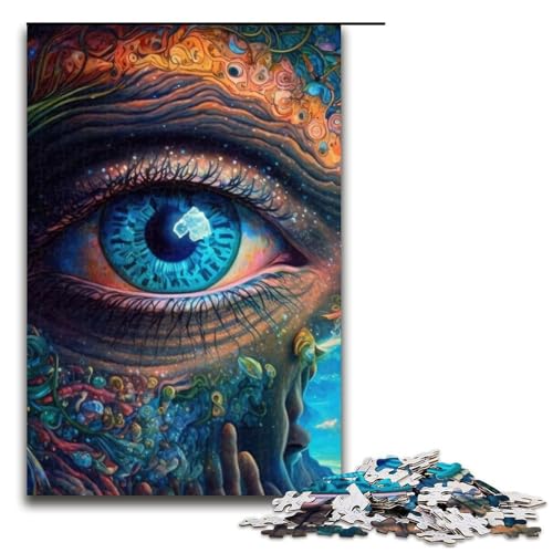 Third Eye Space Puzzles für Erwachsene Holzpuzzles anspruchsvolles Denkspiel für Teenager unterhaltsames interaktives Spiel für die ganze Familie 1000 Teile (75 x 50 cm) von DEEPPAPEU