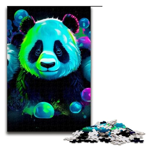 Tier-Panda-Puzzles für Erwachsene Holzpuzzles anspruchsvolles Denkspiel für Teenager unterhaltsames interaktives Spiel für die ganze Familie 1000 Teile (75 x 50 cm) von DEEPPAPEU