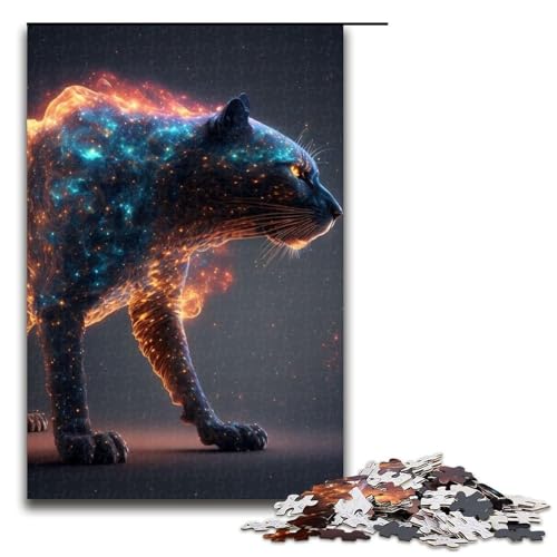 Tier-Panther-Puzzles für Erwachsene Holzpuzzles anspruchsvolles Denkspiel für Teenager unterhaltsames interaktives Spiel für die ganze Familie 1000 Teile (75 x 50 cm) von DEEPPAPEU