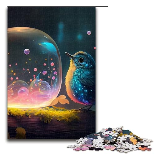 Tier-Spatz-Puzzle für Erwachsene Unmögliches Puzzle für Erwachsene Geschenk für Männer und Frauen Alltag und besondere Anlässe 1000 Teile (75 x 50 cm) von DEEPPAPEU