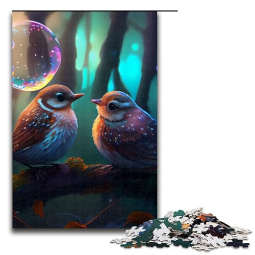 Tier-Spatzen-Puzzleteile für Erwachsene Puzzles für Erwachsene DIY-Kunstdekor 1000 Teile (75 x 50 cm) von DEEPPAPEU