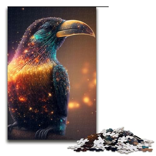 Tier-Tukan-Puzzles für Erwachsene Holzpuzzles anspruchsvolles Denkspiel für Teenager unterhaltsames interaktives Spiel für die ganze Familie 1000 Teile (75 x 50 cm) von DEEPPAPEU