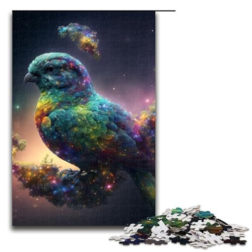 Tierpapagei-Puzzle für Erwachsene Holzpuzzle Heimaktivität für Feiertage Geburtstage und Familienspieleabende 1000 Teile (75 x 50 cm) von DEEPPAPEU