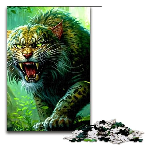 Tiger-Puzzleteile für Erwachsene Geburtstage und Feiertage 1000 Teile (75 x 50 cm) von DEEPPAPEU
