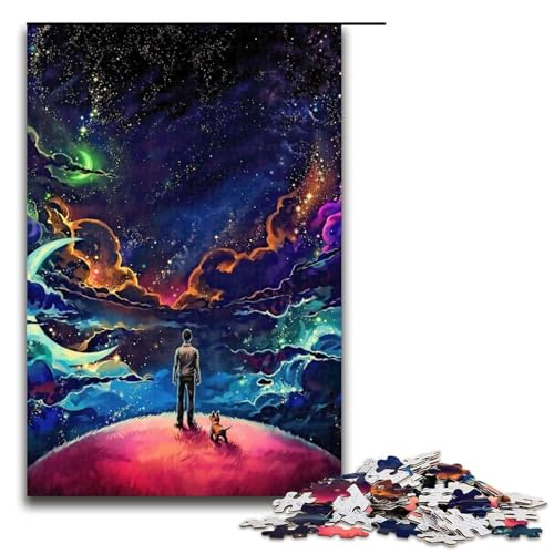Weltraum-Puzzles für Erwachsene Holzpuzzles anspruchsvolles Denkspiel für Teenager unterhaltsames interaktives Spiel für die ganze Familie 1000 Teile (75 x 50 cm) von DEEPPAPEU