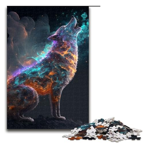 Wolf-Puzzleteile für Erwachsene Puzzles Geburtstagsgeschenkidee anspruchsvolles Denkspiel 1000 Teile (75 x 50 cm) von DEEPPAPEU