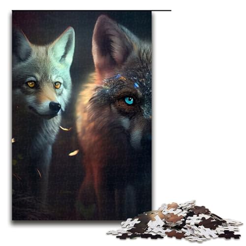 Wolfsjungen-Puzzleteile für Erwachsene Puzzles Geburtstage und Feiertage 1000 Teile (75 x 50 cm) von DEEPPAPEU