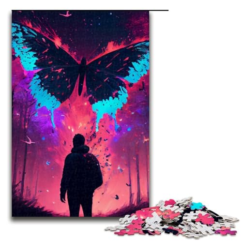 Wunderbare Schmetterlinge-Puzzles für Erwachsene Holzpuzzles anspruchsvolles Denkspiel für Teenager unterhaltsames interaktives Spiel für die ganze Familie 1000 Teile (75 x 50 cm) von DEEPPAPEU