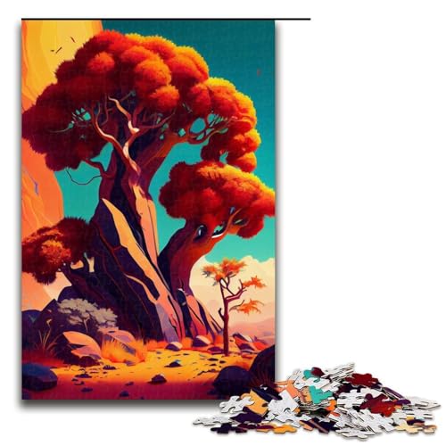 Wunderschöne Naturlandschafts-Puzzles für Erwachsene Holzpuzzles perfekt für Familienfeiern Geburtstage Feiertage 1000 Teile (75 x 50 cm) von DEEPPAPEU