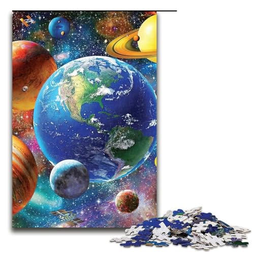 -teiliges Puzzle „Schöner Planet“ Holzpuzzle anspruchsvolles Denkspiel für Teenager unterhaltsames Familienspiel interaktives Spiel 1000 Teile (75 x 50 cm) von DEEPPAPEU