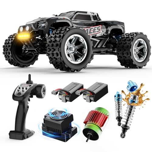 DEERC 1/16 Schnelle bürstenlose RC-Autos für Erwachsene, MAX 56+MPH, 2 * 3S Lipo-Batterien, 4x4 wasserdichter RC-Truck, hohe Geschwindigkeit, Offroad, All-Terrain-RC-Truggy für Sand und Schlamm von DEERC