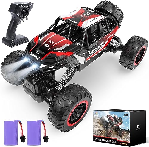 DEERC DE85 Ferngesteuertes Auto 4WD, 1:12 RC Auto mit Ersatzreifen, All Terrain Rock Crawler Monstertruck mit 2 Wiederaufladbare Batterien für Kinder ab 6 Jahre,Rot DEERC DE85 Ferngesteuertes Auto 4WD, 1:12 RC Auto mit Ersatzreifen, All Terrain Rock Crawler Monstertruck mit 2 Wiederaufladbare Batterien für Kinder ab 6 Jahre,Rot von DEERC