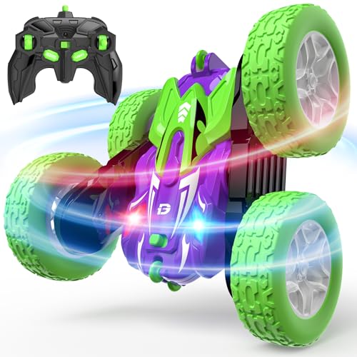 DEERC DE87 Ferngesteuertes Auto, RC Stunt Auto Spielzeug 360° Flip, 2.4GHz RC Stuntauto, Macht Überschläge bei 8 km/h, 4WD All Terrain Offroad für Kinder Geschenke zu Weihnachten Junge von DEERC