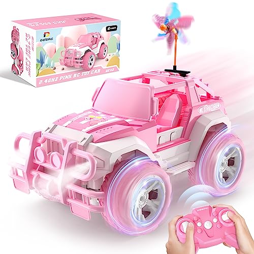 DEERC Ferngesteuertes Auto Rosa, 1:18 SUV RC Auto mit LED-Scheinwerfern, 2,4 GHz, Monster Trucks Off-Road Crawler, Geschenke für Mädchen ab 6 Jahren DEERC Ferngesteuertes Auto Rosa, 1:18 SUV RC Auto mit LED-Scheinwerfern, 2,4 GHz, Monster Trucks Off-Road Crawler, Geschenke für Mädchen ab 6 Jahren von DEERC