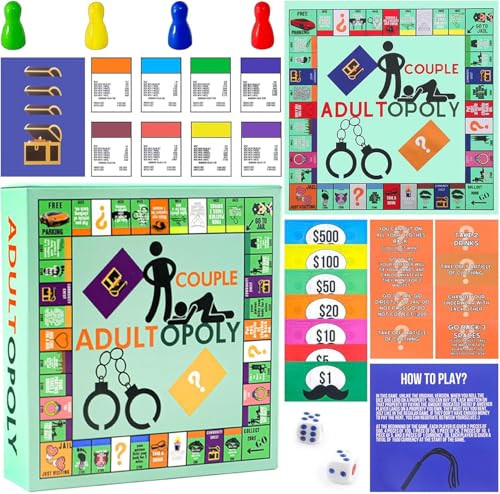 Paarspiele für Erwachsene 130-teiliges Paar-Brettspiel Paar-Spieleabend Monopoly für Zwei wärmen Sie Ihre Beziehung auf geeignet für Partys zu Hause und auf Reisen Paarspiele für Erwachsene 130-teiliges Paar-Brettspiel Paar-Spieleabend Monopoly für Zwei wärmen Sie Ihre Beziehung auf geeignet für Partys zu Hause und auf Reisen von DEETREK
