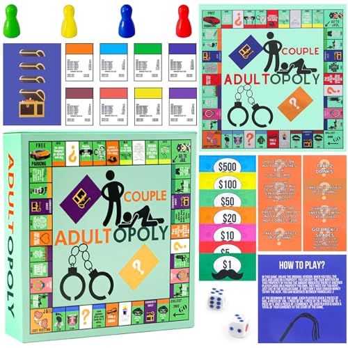 Paarspiele für Erwachsene 130-teiliges Paar-Brettspiel Paar-Spieleabend Monopoly für Zwei wärmen Sie Ihre Beziehung auf geeignet für Partys zu Hause und auf Reisen von DEETREK