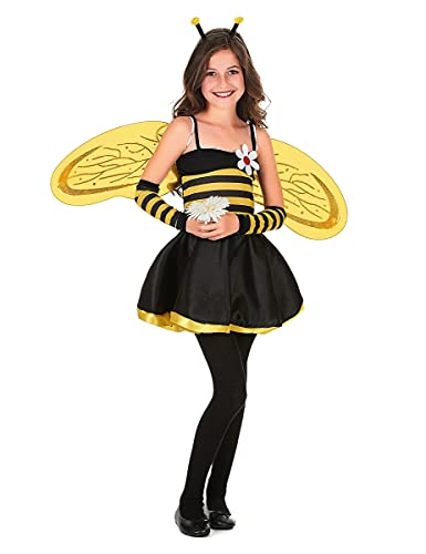 DEGUISE TOI Bienenkostüm für Mädchen mit Stulpen und Flügeln schwarz-gelb - Gelb DEGUISE TOI Bienenkostüm für Mädchen mit Stulpen und Flügeln schwarz-gelb - Gelb von DEGUISE TOI
