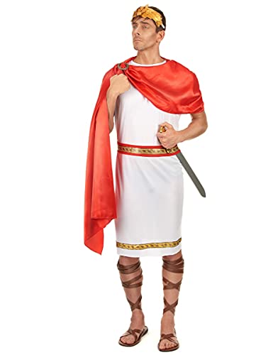 DEGUISE TOI Cäsaren-Kostüm für Herren weiss-rot-goldfarben - Rot von DEGUISE TOI