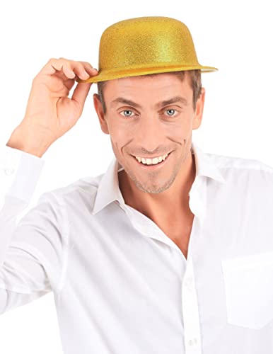 DEGUISE TOI Hut Melone Kunststoff Gold glitzernd für Erwachsene - Gold DEGUISE TOI Hut Melone Kunststoff Gold glitzernd für Erwachsene - Gold von DEGUISE TOI