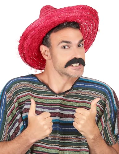 DEGUISE TOI Pinker Sombrero mit Bommeln für Erwachsene - Rot von DEGUISE TOI