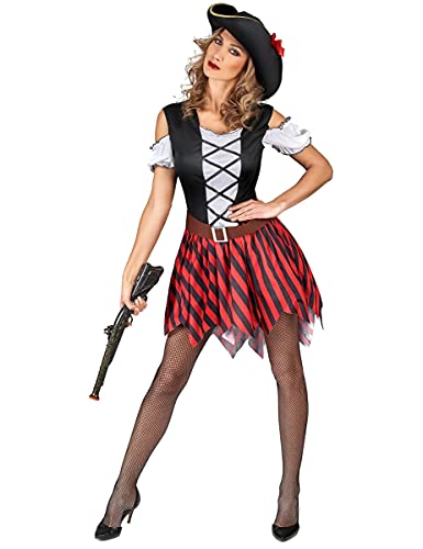 DEGUISE TOI Piraten Karnevals-Kostüm für Damen bunt - Rot DEGUISE TOI Piraten Karnevals-Kostüm für Damen bunt - Rot von DEGUISE TOI