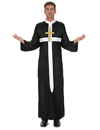 DEGUISE TOI Priester Kostüm mit weissem Kreuz für Herren - Bunt DEGUISE TOI Priester Kostüm mit weissem Kreuz für Herren - Bunt von DEGUISE TOI