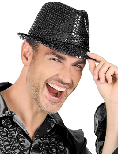 DEGUISE TOI Schwarzer Glitzer-Hut für Erwachsene - Schwarz von DEGUISE TOI