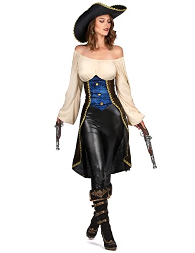 DEGUISE TOI Stilvolles Piraten-Kostüm für Damen Seeräuberin bunt von DEGUISE TOI