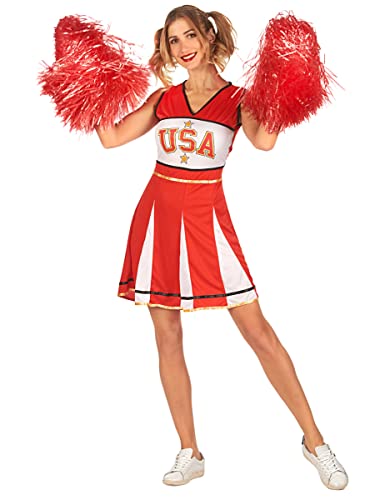 DEGUISE TOI USA Cheerleader-Kostüm für Damen Sportler-Kostüm rot-weiss - Rot DEGUISE TOI USA Cheerleader-Kostüm für Damen Sportler-Kostüm rot-weiss - Rot von DEGUISE TOI