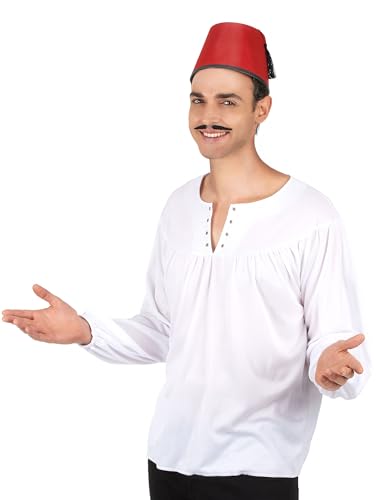 DEGUISE TOI VEGAOO - FES Filzhut für Erwachsene - Einheitsgröße - Rot - Accessoires - - Carnaval von DEGUISE TOI