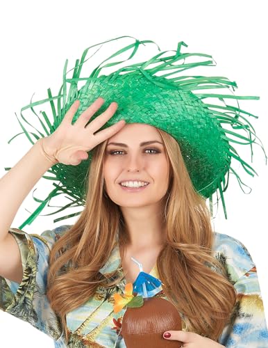 DEGUISE TOI VEGAOO - Grüner Hawaii-Hut für Erwachsene - Hut - Einheitsgröße - Grün - Accessoires - 100% Stroh - Carnaval DEGUISE TOI VEGAOO - Grüner Hawaii-Hut für Erwachsene - Hut - Einheitsgröße - Grün - Accessoires - 100% Stroh - Carnaval von DEGUISE TOI