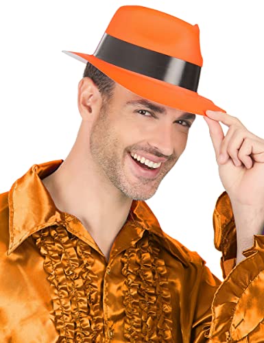 DEGUISE TOI VEGAOO - Party Hut Neonorange für Erwachsene - Einheitsgröße - Orange - Accessoires - - Carnaval von DEGUISE TOI