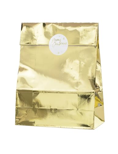 Festliche Geschenktasche für Weihnachten goldfarben 30 x 40 x 5 cm - Gold Festliche Geschenktasche für Weihnachten goldfarben 30 x 40 x 5 cm - Gold von DEGUISE TOI