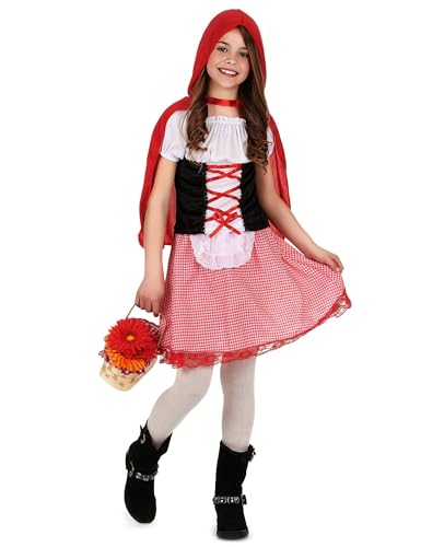 VEGAOO - Rotkäppchenkostüm für Mädchen - 110/116 (4-6 Jahre) - Rot - Kostüme für Kinder - - Carnaval von DEGUISE TOI