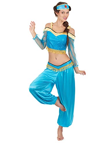Vegaoo Bauchtänzerin Orientalisches Damenkostüm blau-gold - S Vegaoo Bauchtänzerin Orientalisches Damenkostüm blau-gold - S von DEGUISE TOI