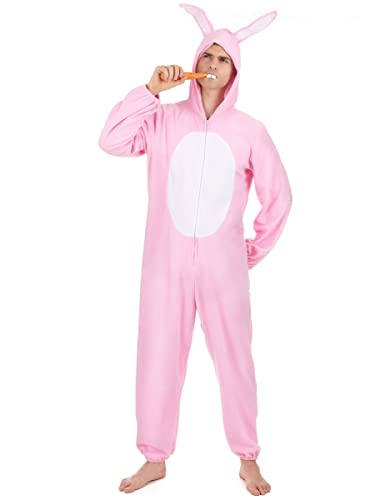 Vegaoo Lustiger Hase Kostüm Kaninchen rosa-weiss Vegaoo Lustiger Hase Kostüm Kaninchen rosa-weiss von DEGUISE TOI