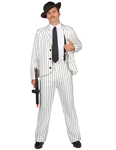 Vegaoo Mafia-Anzug Gangster-Herrenkostüm weiss - XXL Vegaoo Mafia-Anzug Gangster-Herrenkostüm weiss - XXL von DEGUISE TOI