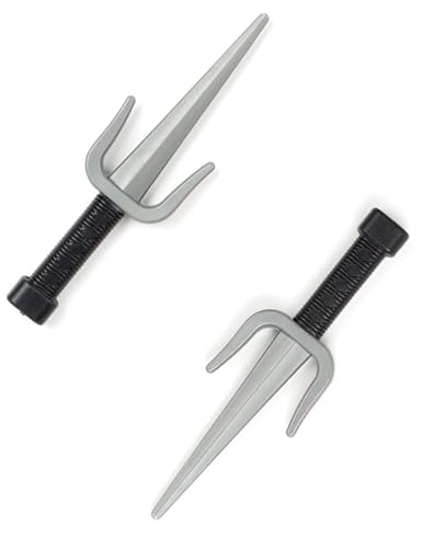 Vegaoo Ninja Messer Kostümzubehör Kunststoff Silber - Schwarz Vegaoo Ninja Messer Kostümzubehör Kunststoff Silber - Schwarz von DEGUISE TOI