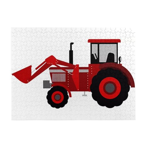 Cartoon Traktor Druck Puzzle 500 Teile Holzpuzzle Geschenke Für Erwachsene Familie Hochzeit Abschluss Geschenk Vertikale Version von DEHIWI