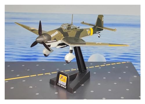 DEHIWI Aerobatic Flugzeug 1:72 Deutscher JU87D Stuka Tauchbomber Zweiter Weltkrieg Flugzeug Fertigmodell ABS Desktop Dekorationen Spielzeug von DEHIWI
