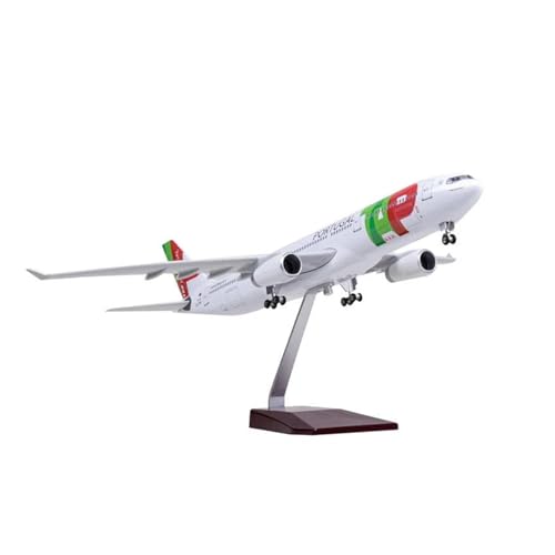 DEHIWI Aerobatic Flugzeug 47CM Maßstab 1:135 Druckgussharzmodell Air Portugal Airbus A330 Flugzeug Flugzeugsammlung Ausstellungsspielzeug (Farbe : No Light) von DEHIWI